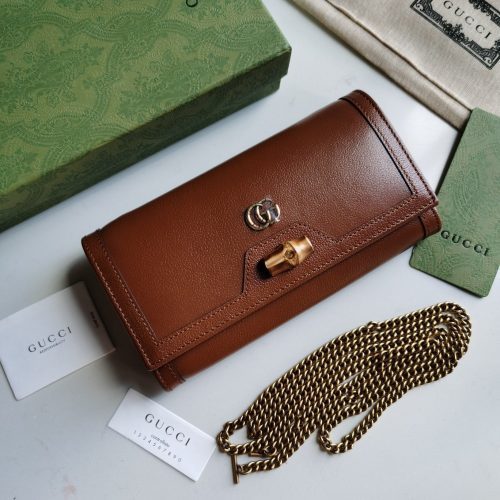 GUCCI Diana Chain Wallet With BambooJOJOKKREPLICAS | High Quality Replica Watches & Bags