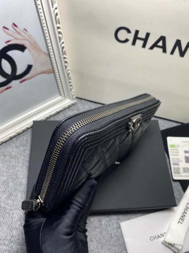 CHANEL ‘Boy’ Long Zipped Wallet – JOJOKKREPLICAS