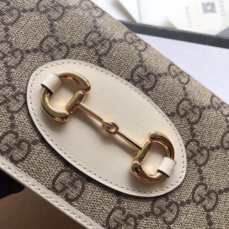 GUCCI 1955 GG Supreme Horsebit Wallet On ChainJOJOKKREPLICAS | High Quality Replica Watches & Bags