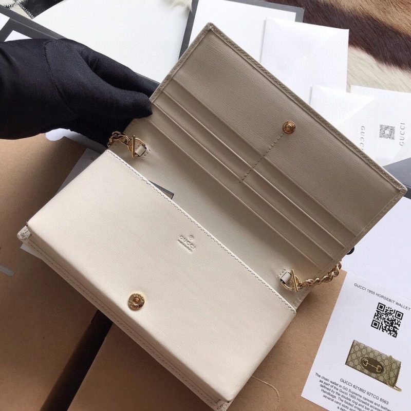 GUCCI 1955 GG Supreme Horsebit Wallet On ChainJOJOKKREPLICAS | High Quality Replica Watches & Bags