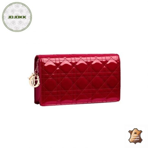 DIOR ‘Lady DIOR’ Pouch Patent Cannage CalfskinJOJOKKREPLICAS | High Quality Replica Watches & Bags