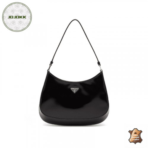 PRADA Cleo Brushed Leather Shoulder Bag BlackJOJOKKREPLICAS | High Quality Replica Watches & Bags